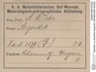 Etiketten zu Akanthit (Argentit) (NHMW-MIN-Ak360)